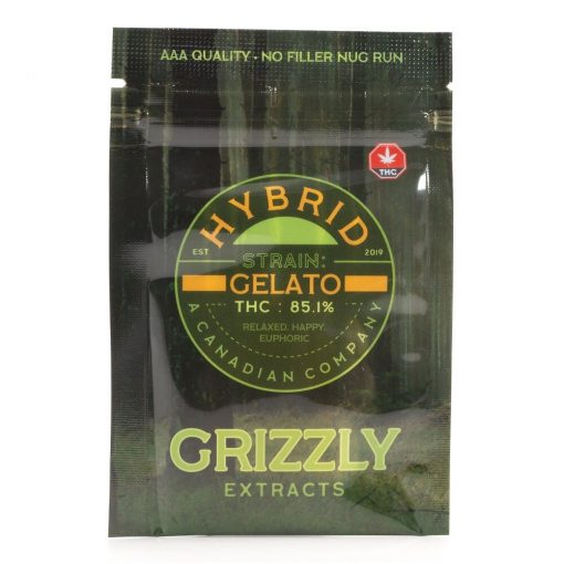 Buy Hybrid Gelato Shatter Grizzly Extracts Online in Canada - Nupep Shrooms