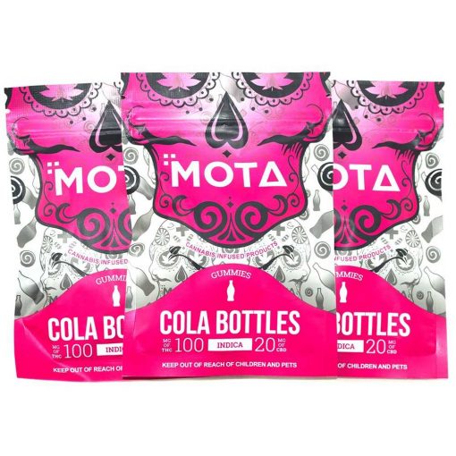 Buy Mota THC Blue Raspberry Soda Bottles Indica (100mg THC) Online in Canada - Nupep Shrooms