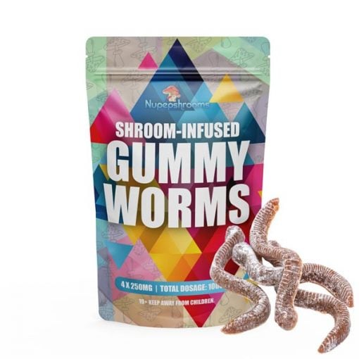 Buy 4 Magic Mushroom Gummy Worms 250MG Each Online in Canada - Nupep Shrooms