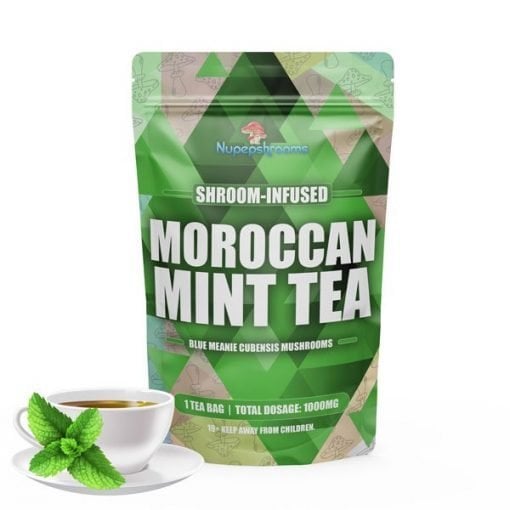 Buy Moroccan Mint Blue Meanies Cubensis Mushrooms Tea 1000MG Online in Canada - Nupep Shrooms