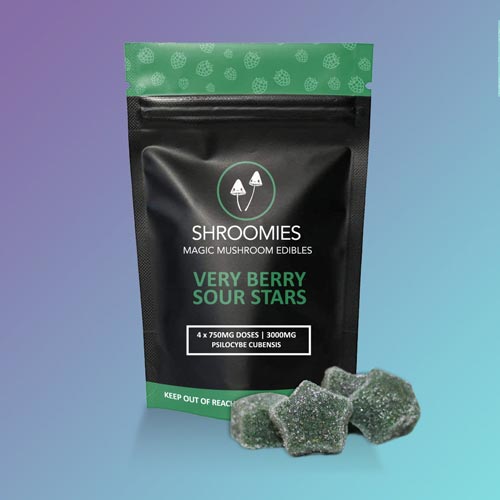 Buy SHROOMIES VERY BERRY SOUR STARS – 3000MG Online in Canada - Nupep Shrooms