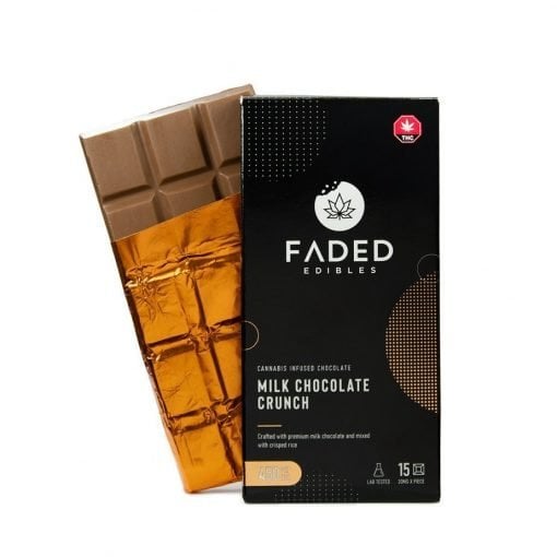 Buy Faded Cannabis Co. THC Milk Chocolate Crunch Bar Online