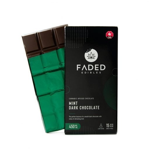 Buy Faded Cannabis Co. THC Mint Dark Chocolate Bar Online