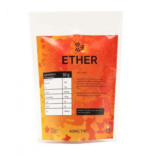 Buy Ether Edibles – Hot Diablo Chips (40mg THC) Online in Canada - Nupep Shrooms