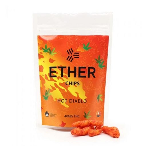 Buy Ether Edibles – Hot Diablo Chips (40mg THC) Online in Canada - Nupep Shrooms