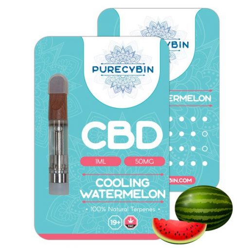 Buy Purecybin Cooling Watermelon CBD Vape | 50mg CBD Vape Carts | 1G Online in Canada - Nupep Shrooms