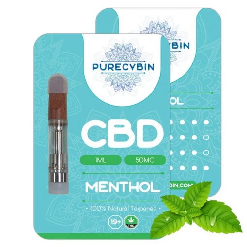 Buy Purecybin Menthol CBD Vape | 50mg CBD Vape Carts | 1G Online in Canada - Nupep Shrooms