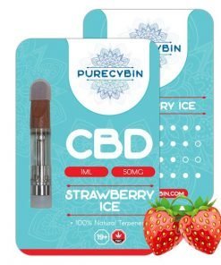 Buy Purecybin Strawberry Ice CBD Vape | 50mg CBD Vape Carts | 1G Online in Canada - Nupep Shrooms