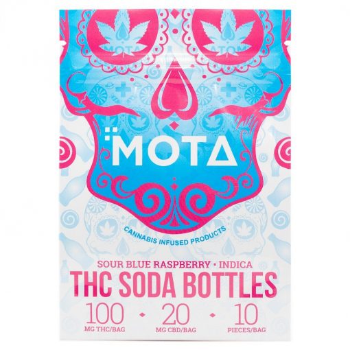 Buy Mota THC Blue Raspberry Soda Bottles (100mg THC) Online in Canada - Nupep Shrooms