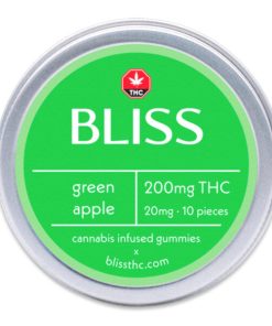 Buy Bliss Edibles 200MG THC Gummies Green Apple Online