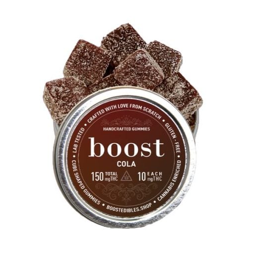 Buy Boost Edibles Cola Gummies 150mg THC Cubes Online