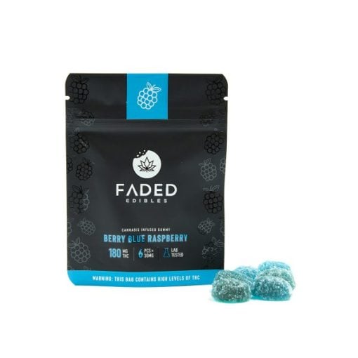 Buy Faded Cannabis Co. Berry Blue Raspberries 180mg THC Online