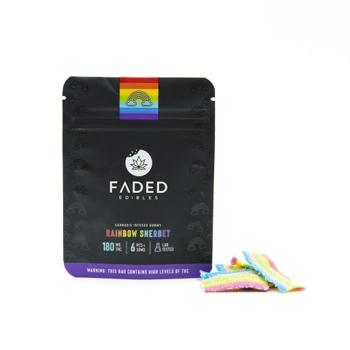 Buy Faded Cannabis Co. Rainbow Sherbet 180mg THC Online