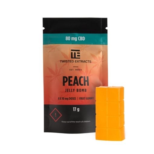 Buy Twisted Extracts – CBD Peach Jelly Bomb (80mg) Online