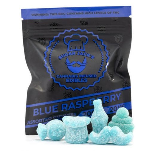 Buy Sugarjacks Assorted THC Gummies Blue Raspberry 200Mg Online