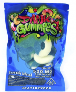 Buy Dank Blue Raspberry Gummies 500mg THC Online