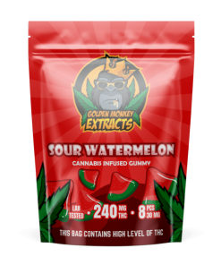 Buy Golden Monkey Extracts Sour Watermelon 240MG THC Online