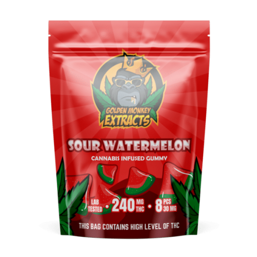 Buy Golden Monkey Extracts Sour Watermelon 240MG THC Online