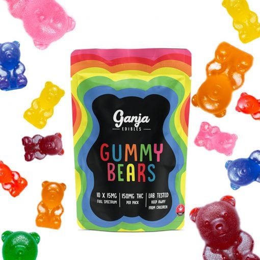 Buy GANJA EDIBLES – GUMMY BEARS 150MG (ASSORTED FLAVOURS) Online