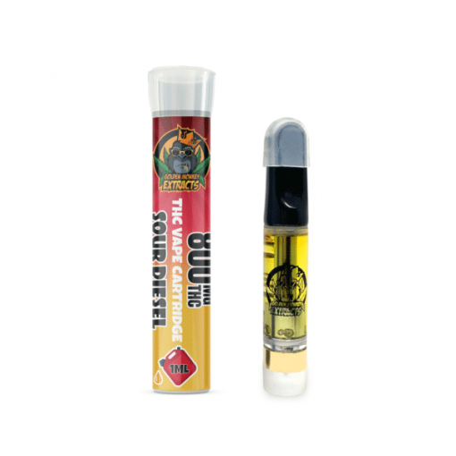 Buy Golden Monkey Extracts – Premium 800MG THC Cartridge – Sour Diesel Online