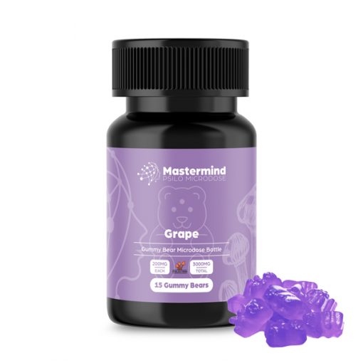 Buy Mastermind Psilo Magic Mushroom Gummy Bear Microdose – 3000MG – Grape Online