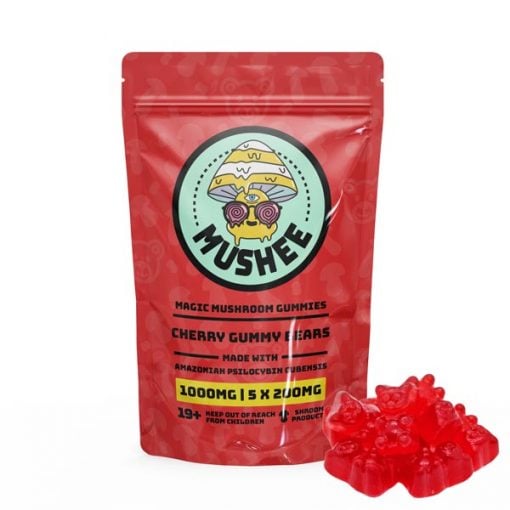 Buy Magic Mushroom Gummy Bears – Cherry- 1000MG – Mushee Online