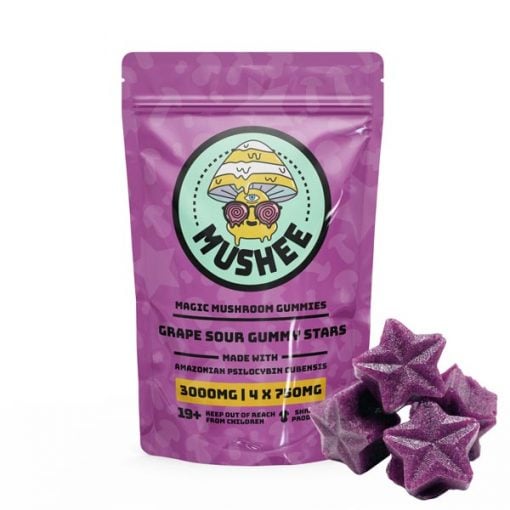 Buy Magic Mushroom Star Gummies – Grape- 3000MG – Mushee Online