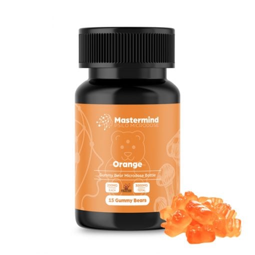 Buy Mastermind Psilo Magic Mushroom Gummy Bear Microdose – 3000MG – Orange Online