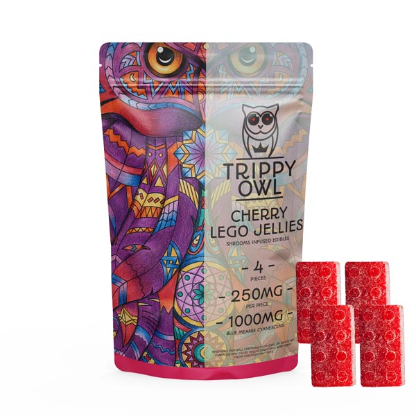 Cherry Lego Jellies – 1000mg – Trippy Owl - Image 1
