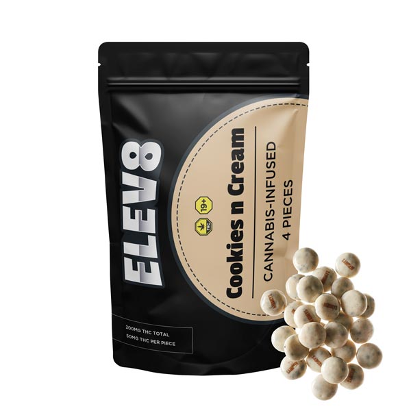 Cookies and Cream 200mg THC- Elev8 - Image 1