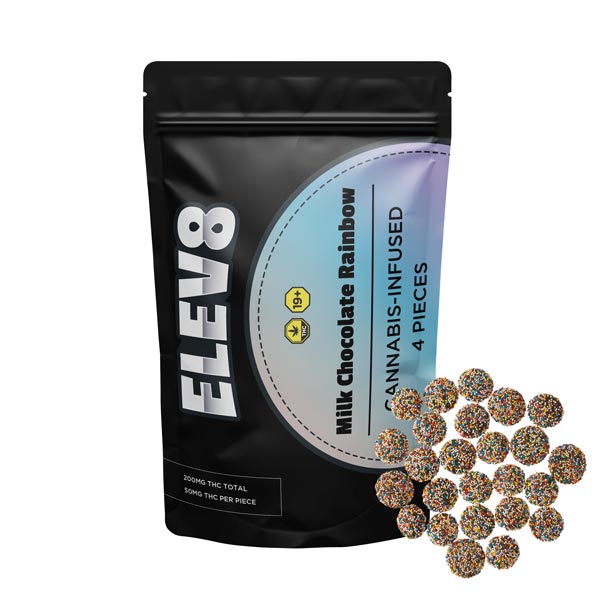 Milk Chocolate Rainbow 200mg THC- Elev8 - Image 1