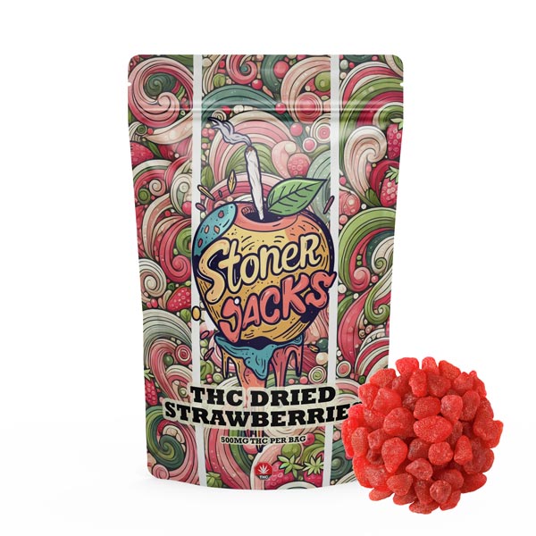 Dried Strawberries 500MG THC – Stoner Jacks - Image 1