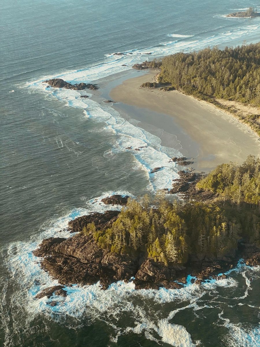 Tofino coastline from the air, Vancouver Island