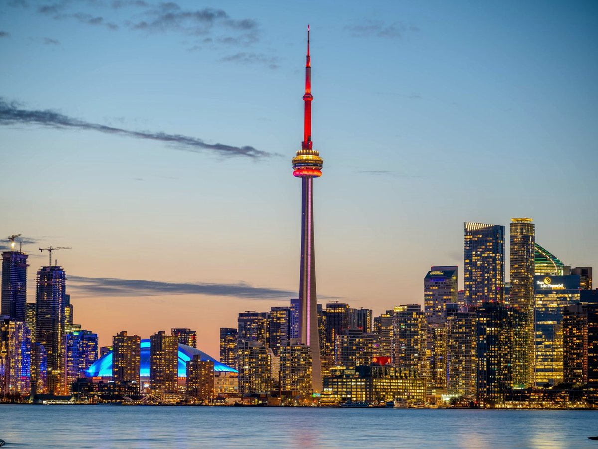 Toronto skyline at dusk, Ontario